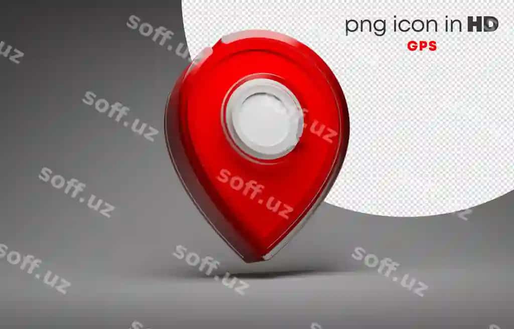3d ikonka shaffof fon bilan GPS o'ng | 3d icon with transparent background gps right