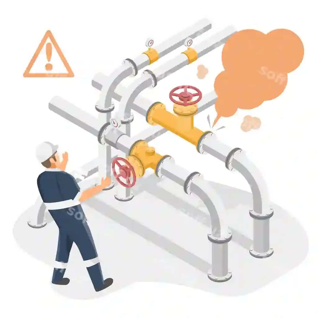 Gaz quvuri sizib chiqish valvulalari quvurlar favqulodda jihozlar gaz pompa stantsiyasi | Gas pipe leak valves piping emergency appliances gas pumping station