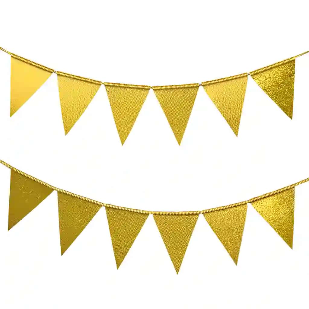 Oltin bunting banner partiya bezaklari | Golden bunting banner party decorations