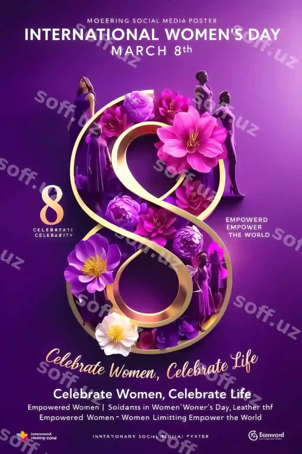Ayollar kuni grafik dizayn | Womens day graphic design