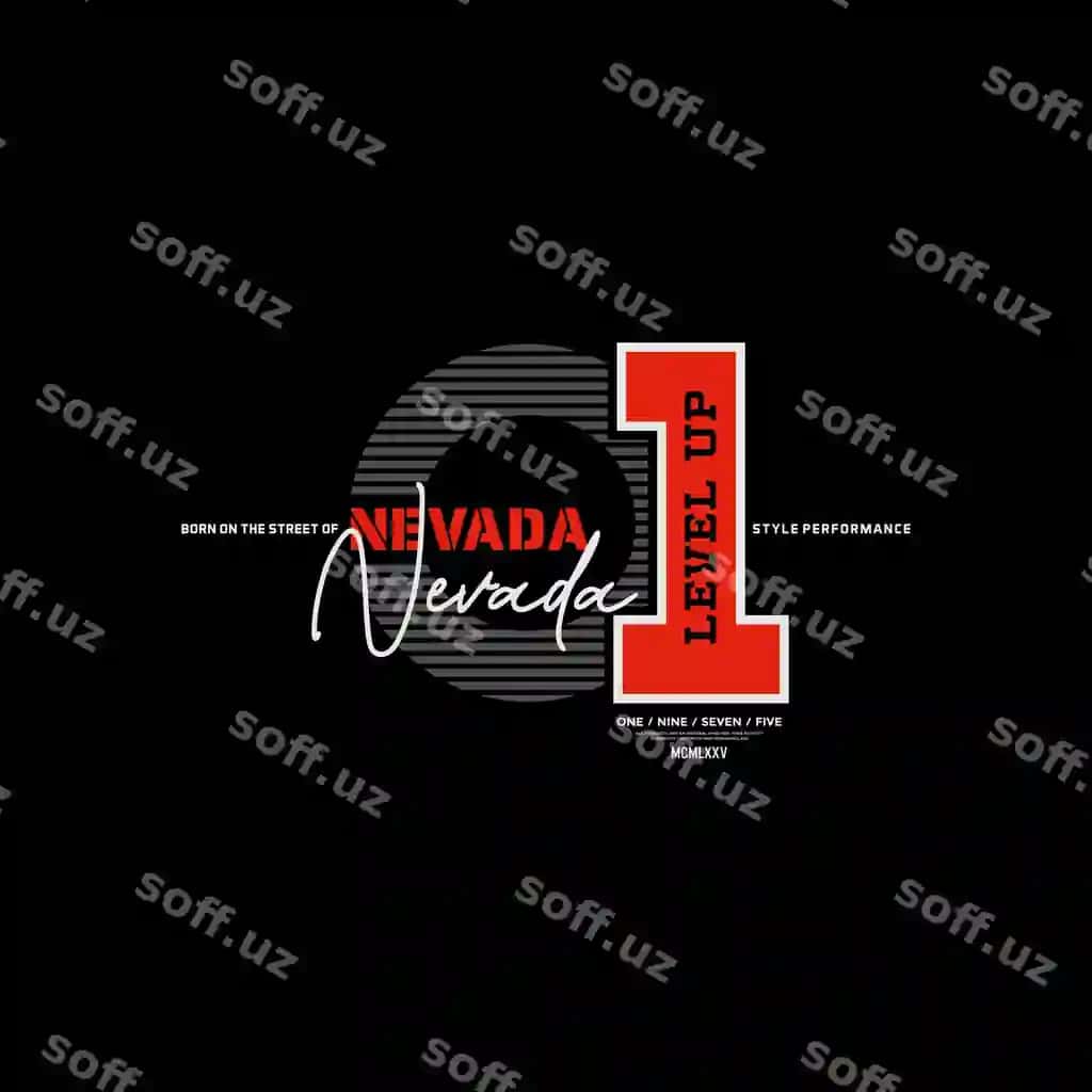 Nevada tipografiya futbolka dizayni premium vektor | Nevada typography tshirt design premium vector