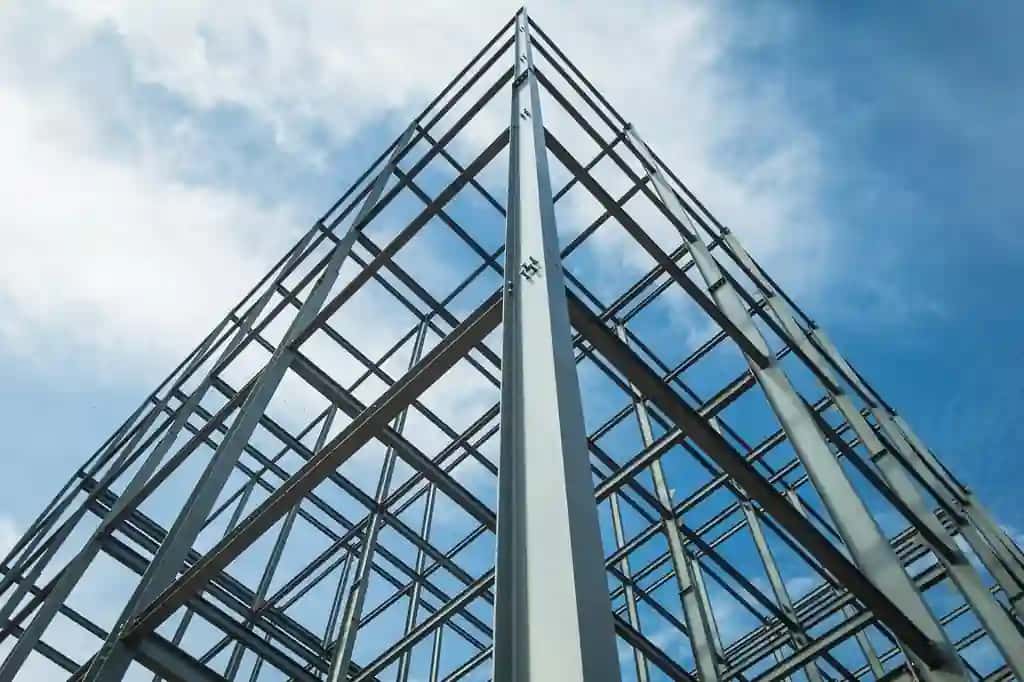 Struktura po'lat bino qurilish osmon fon | Structure steel building construction sky background