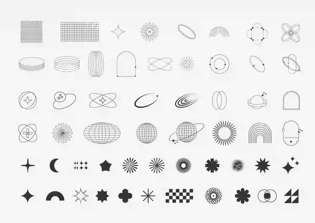 Ijodkor shakl estetik element dizayn fon | Creative shape aesthetic element design background