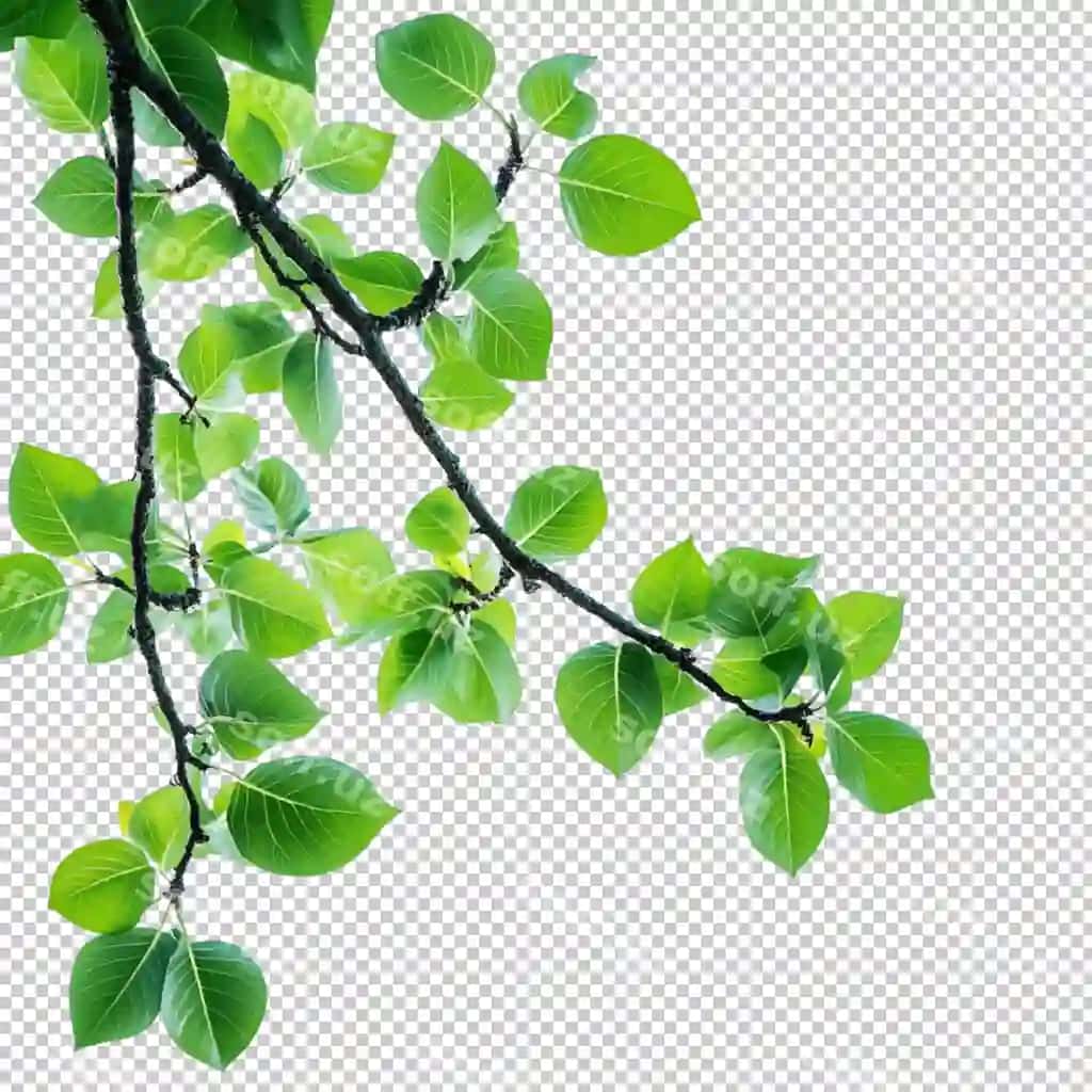 "O'simlik barglari" yozuvi tushirilgan shoxli daraxt, shaffof shoxli izolyatsiya qilingan | Branch tree with text plant it leaves branch isolated transparent