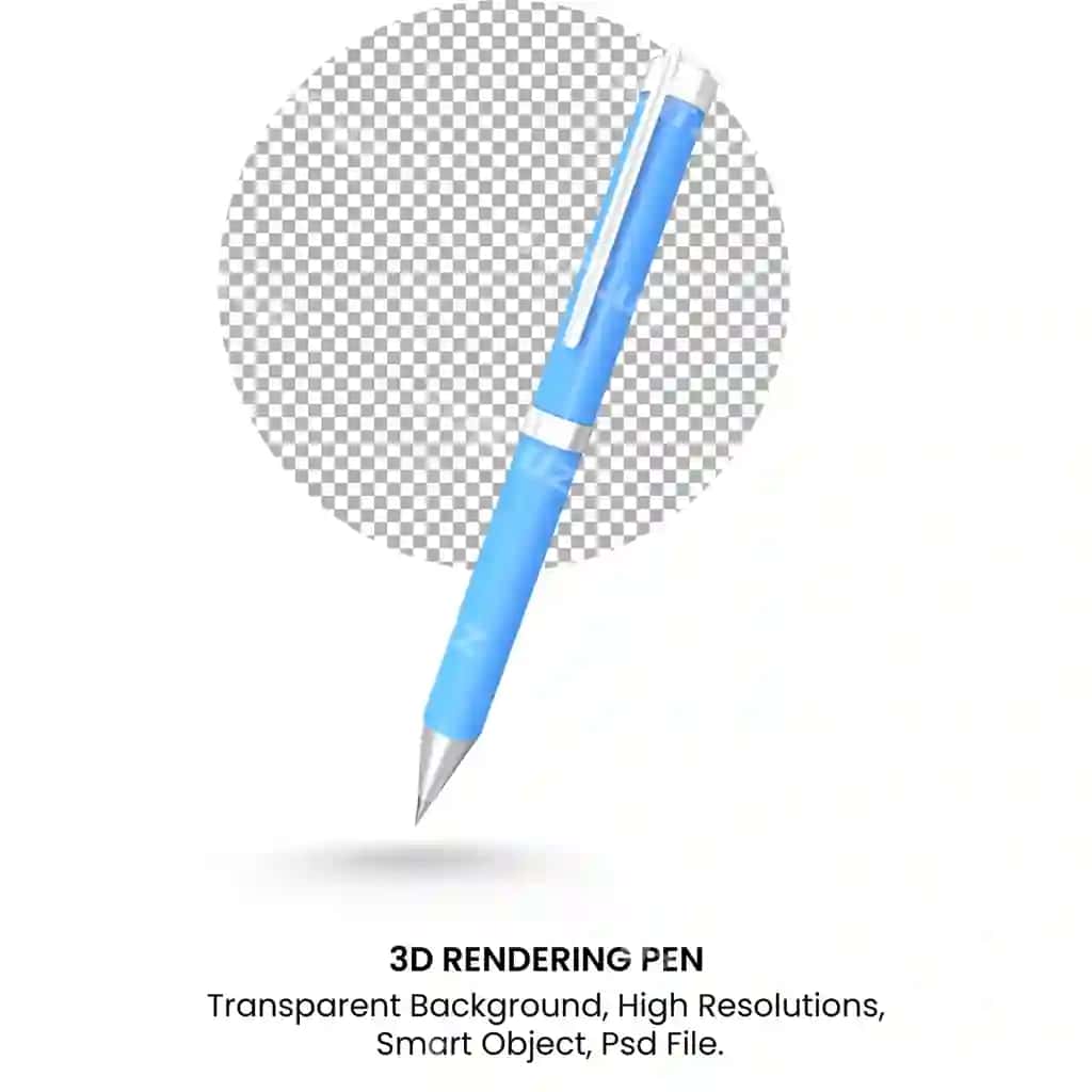 3d realistik biznes ruchka shaffof orqa fon | 3d realistic business pen transparent background