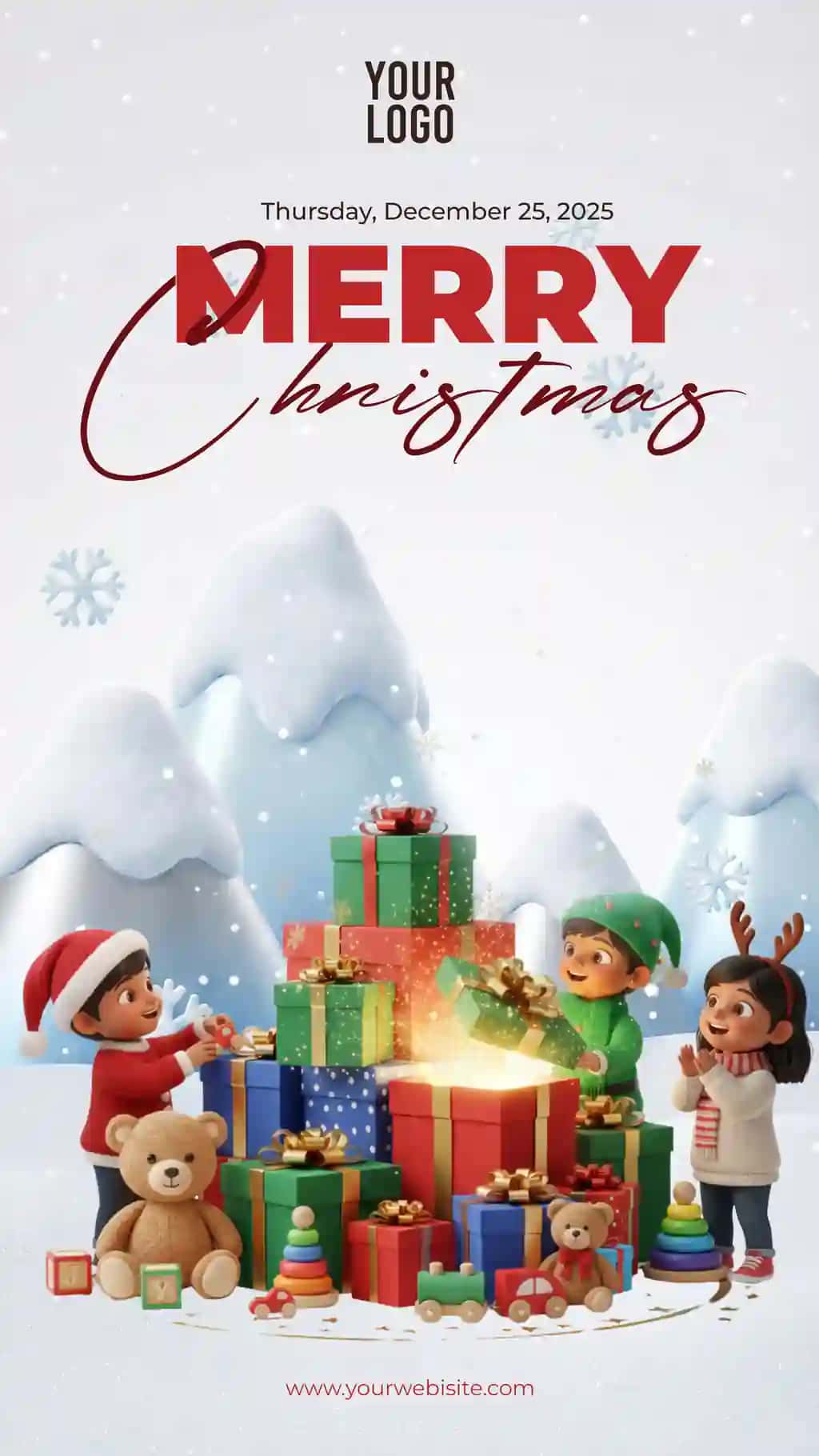 Rojdestvo sovg'alarini ochayotgan quvnoq bolalar | Joyful children opening christmas presents
