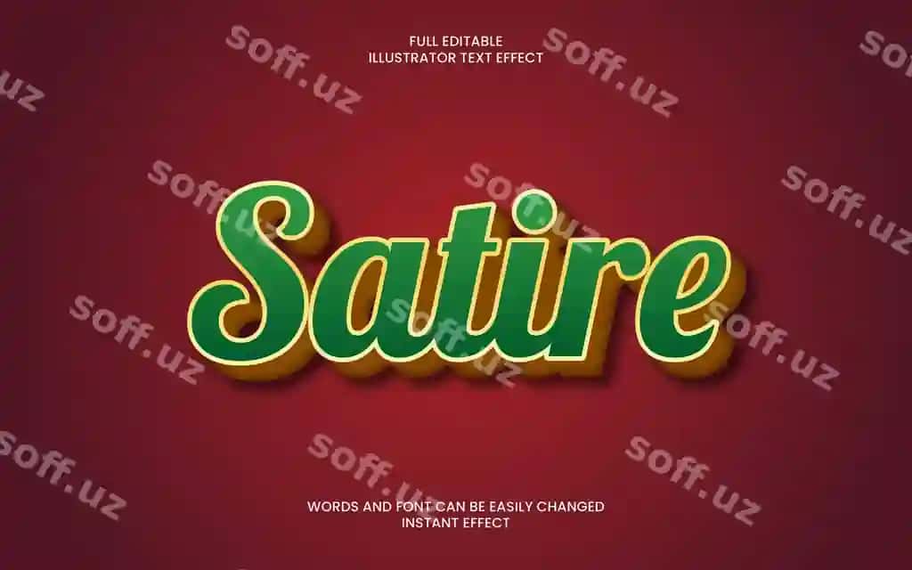Satiriya matn effekti | Satire text effect