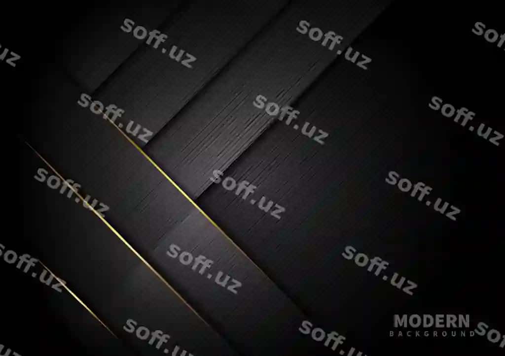 Oltin chiziqlar bilan bezatilgan qora geometrik hashamatli fon | Abstract black geometric luxury background with gold lines
