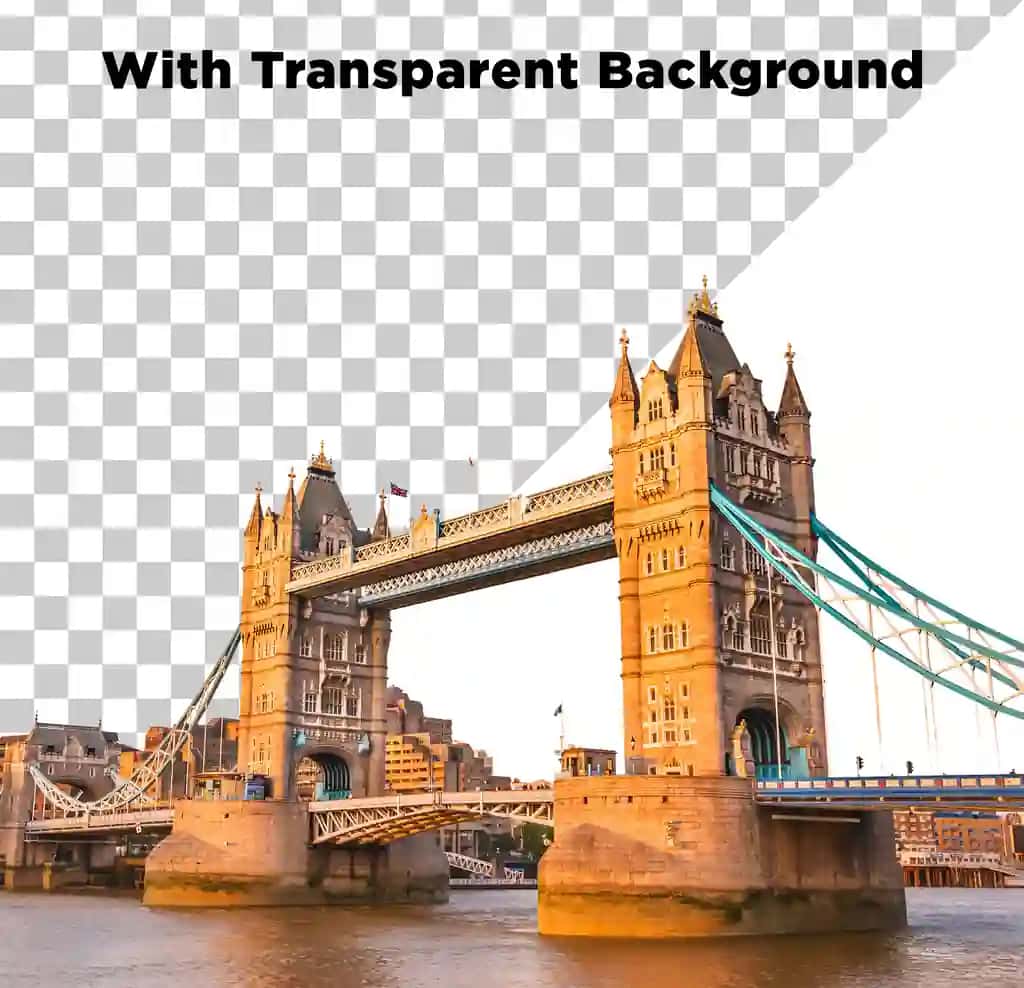 Mashhur minora ko'prigi London Angliya izolyatsiyalangan shaffof fon | Famous tower bridge london england isolated transparent background