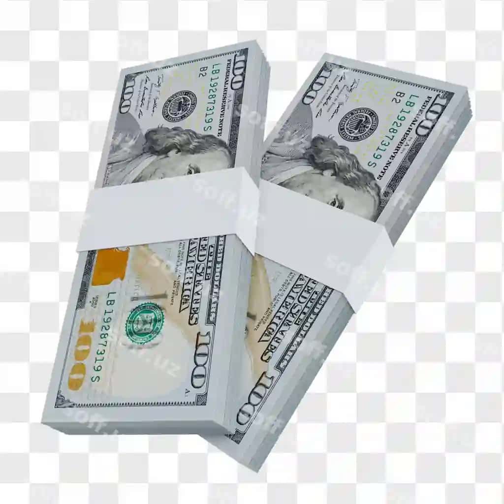 AQSH valyutasi dollari, 100 dona, AQSH dollari, AQSH banknotasi | Usa currency dollar 100 stack us dollar usa banknote