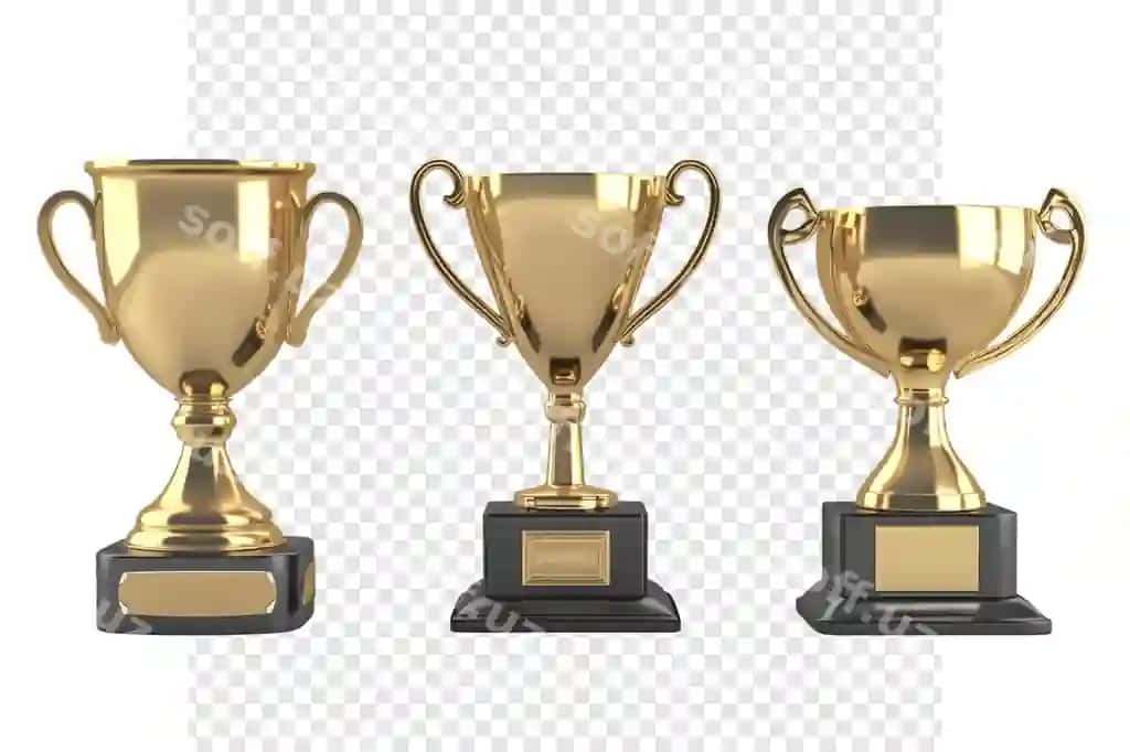 Oltin trofey chashkalar muvaffaqiyat erishilgan natija g'alaba | Golden trophy cups success achievement victory
