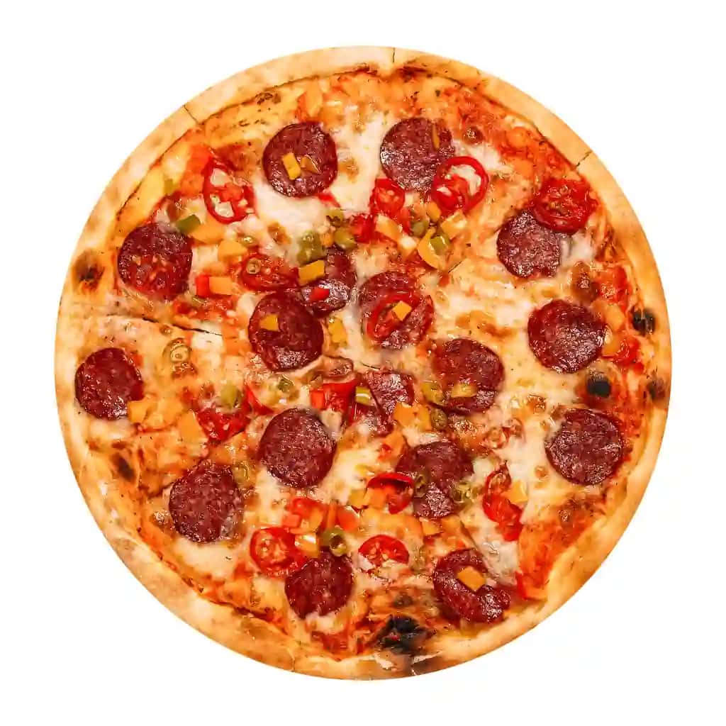 Chorizo ​​jalapeno bilan izolyatsiya qilingan meksikalik pitsa | Isolated mexican pizza with chorizo jalapeno