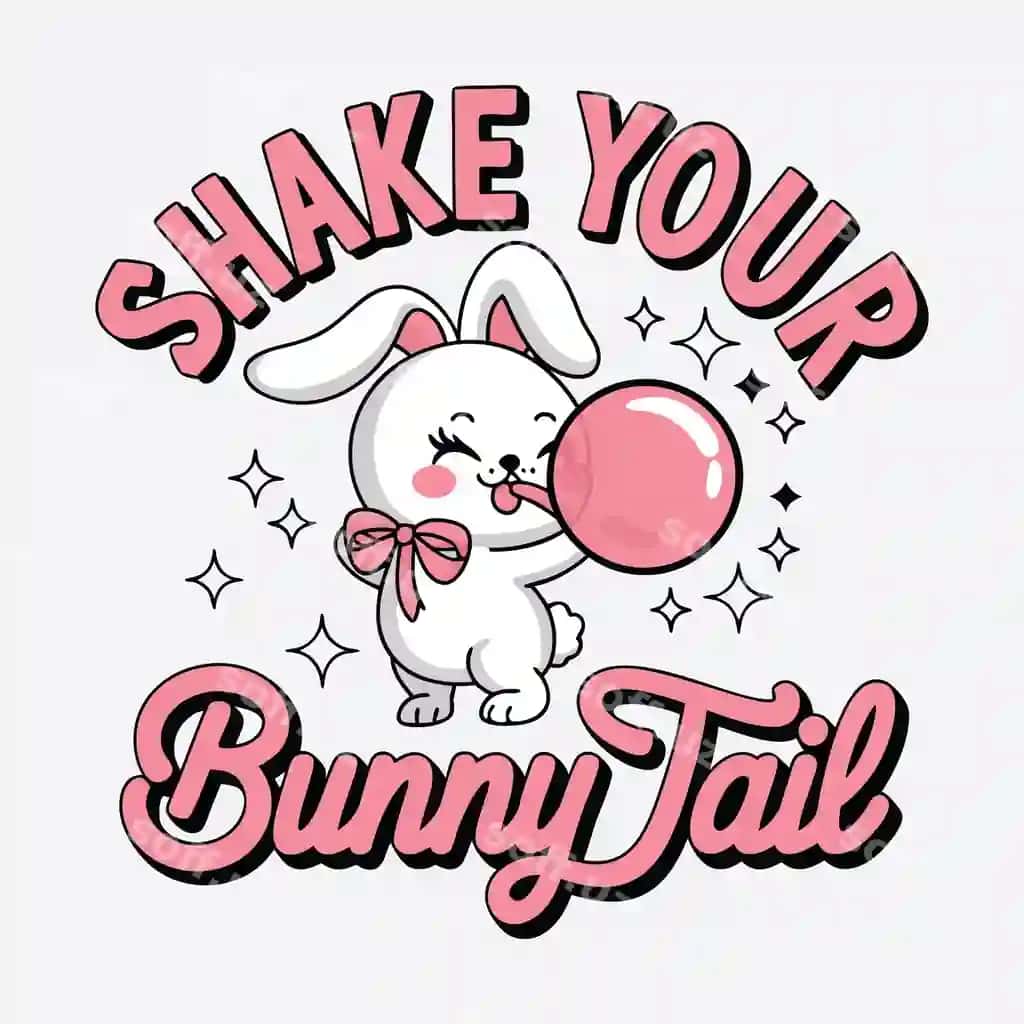 Quyon quyruqli futbolka dizaynini silkiting | Shake your bunny tail t shirt design