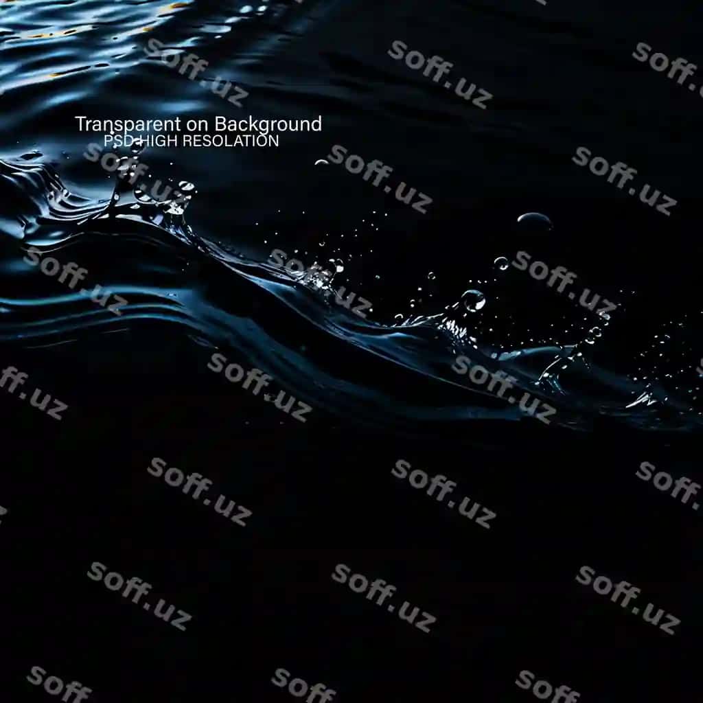Suvning chayqalishi effekti fonida tetiklantiruvchi portret shaffof fon | Water splash effect background refreshing closeup transparent background