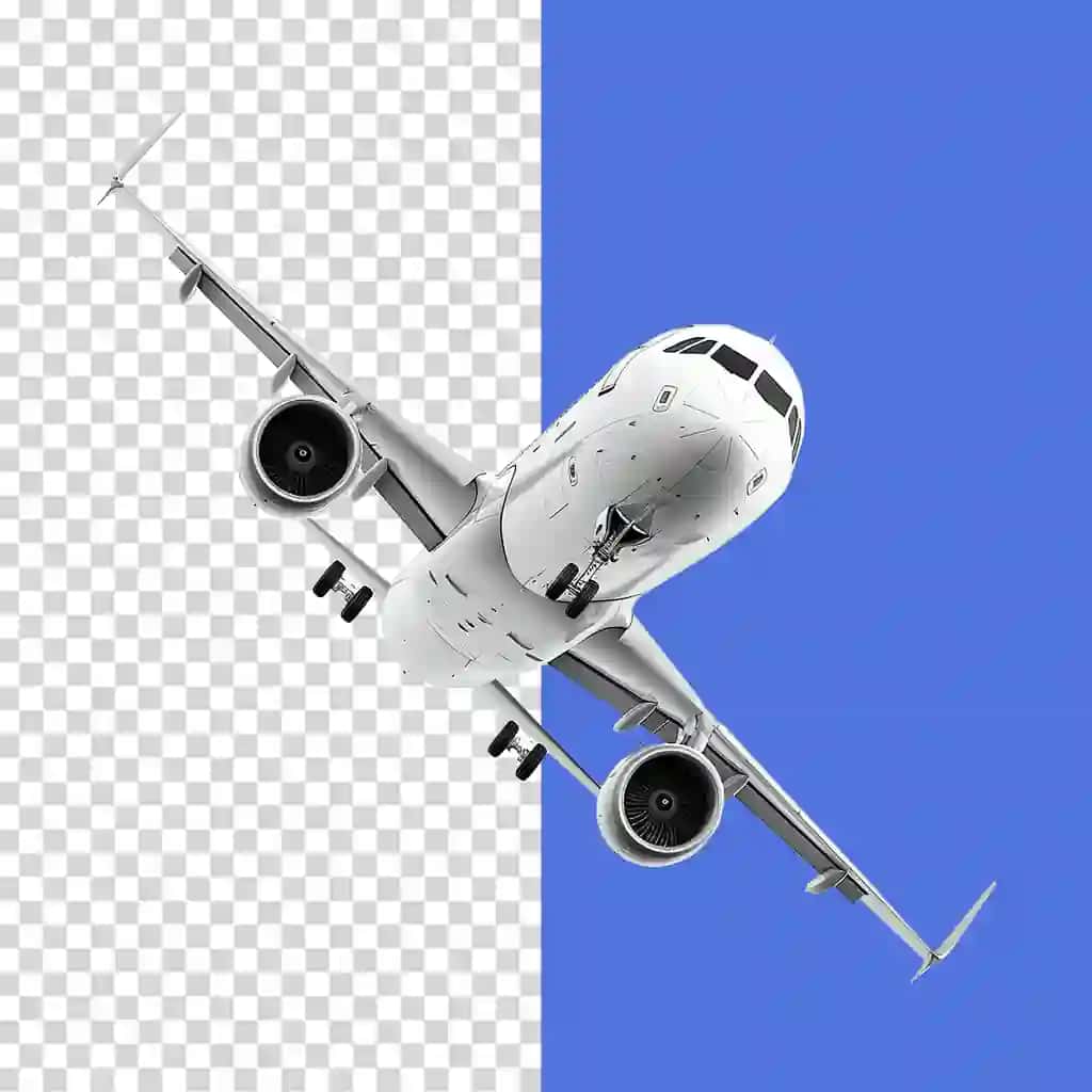 Shaffof fonda uchayotgan samolyot izolyatsiya qilingan | Flying airplane isolated transparent background