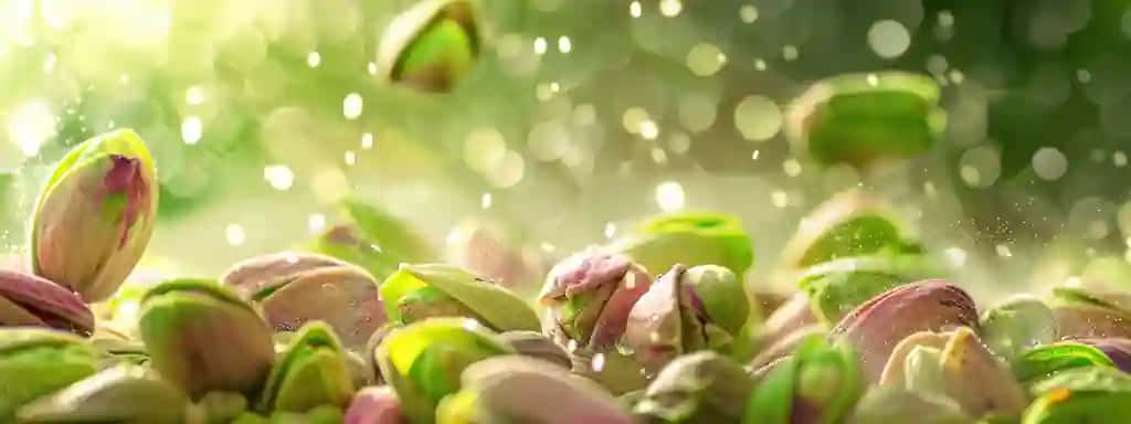 Pista efir moyi selektiv diqqatni to'kib tashlang | Drop pistachio essential oil selective focus