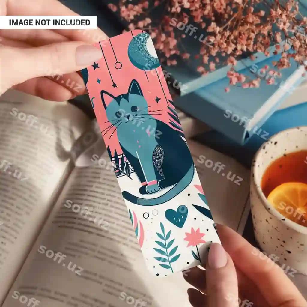 Ayol ochilgan kitob namunasi yonida ketma tutgan | Woman holding bookmark near open book mockup