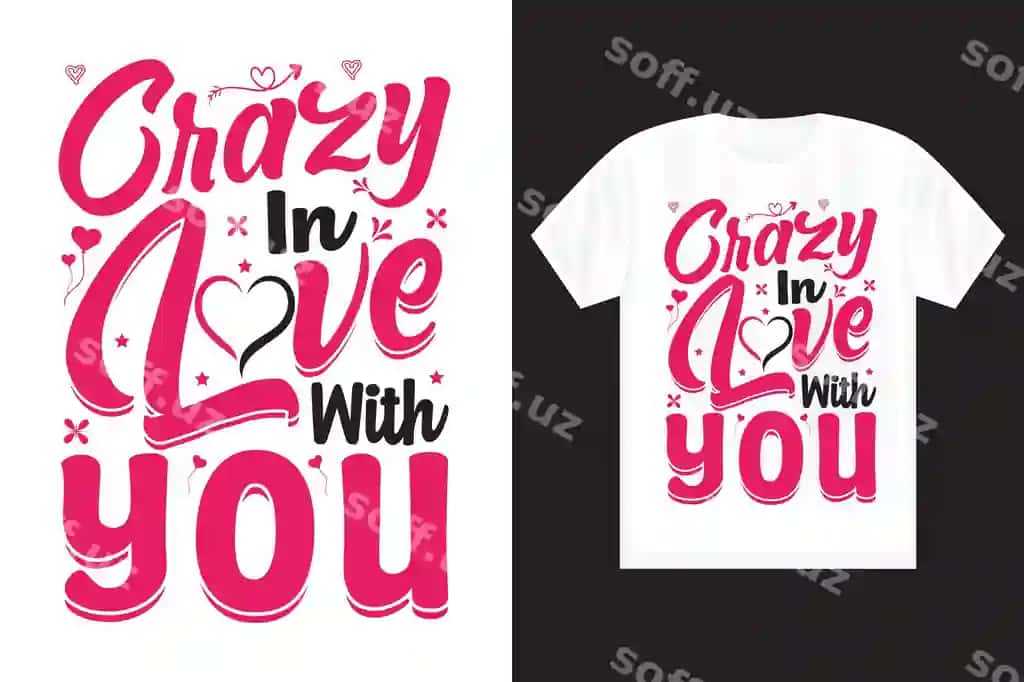 Jinli sevgi sening bilan t-shirt | Crazy love with you tshirt