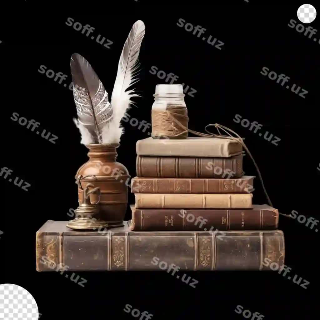 Eski vintage kitoblar javoni antiqa siyoh png | Stack old vintage books shelf antique ink png