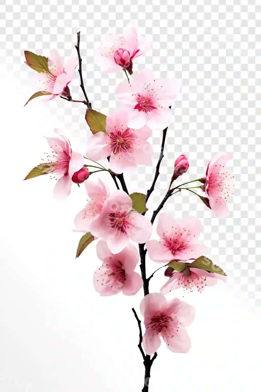 Sakura gullari shaffof orqa fon | Sakura flowers transparent background