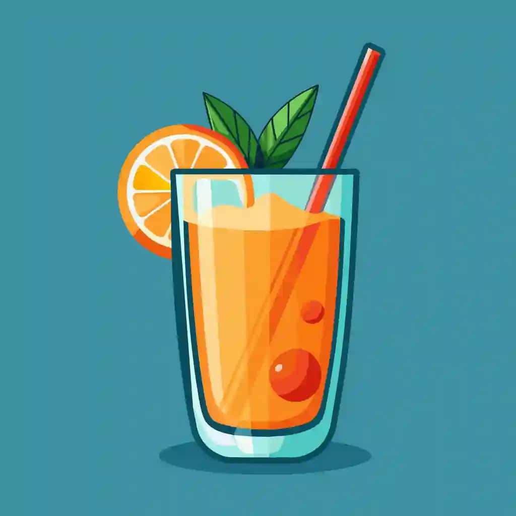 Somonli apelsin sharbati bilan stakan somonli | Glass orange juice with straw straw it