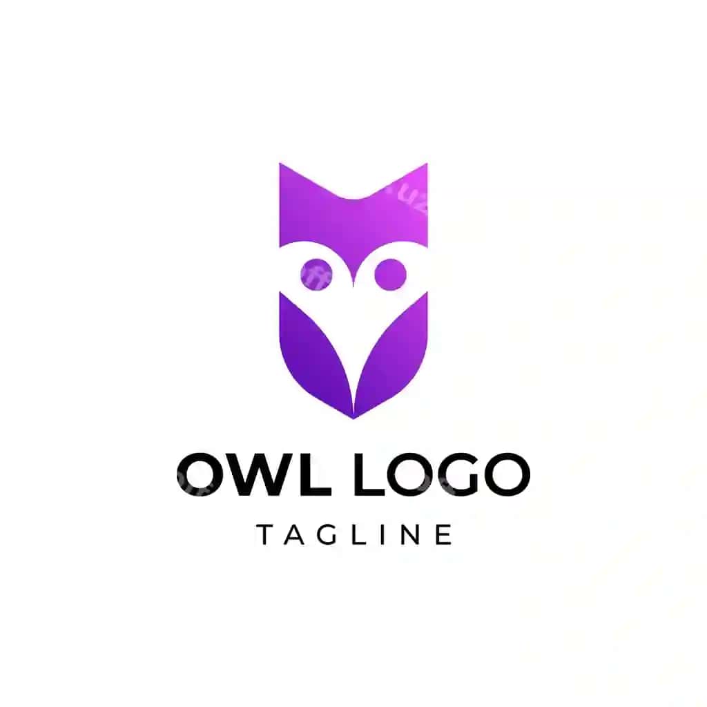 Birinchi tushuncha illustratsiyasi logotipi vektori rangli dizayn gradienti sofiya qusha | Owl gradient colorful design concept illustration logo vector