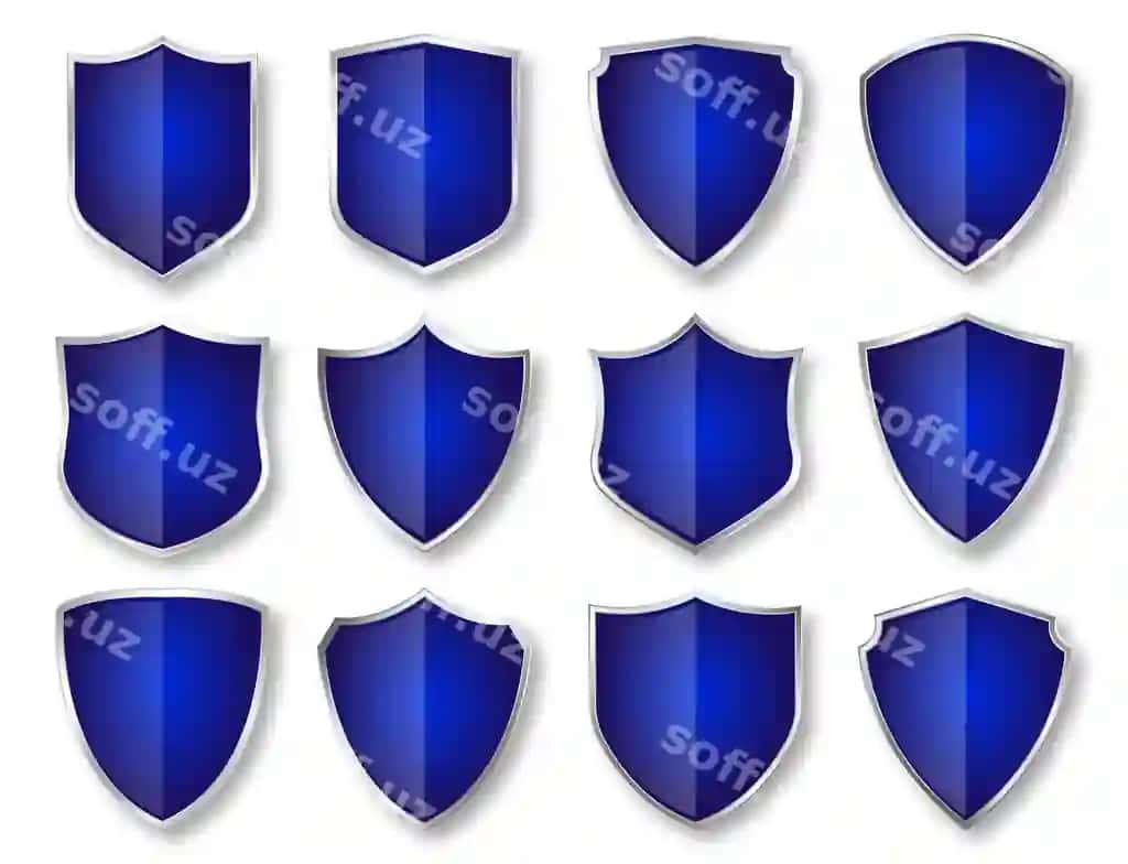 Hashmaltar kumush ko'k rangdagi shild berelar etiketlari | Luxury silver blue color shield badges labels
