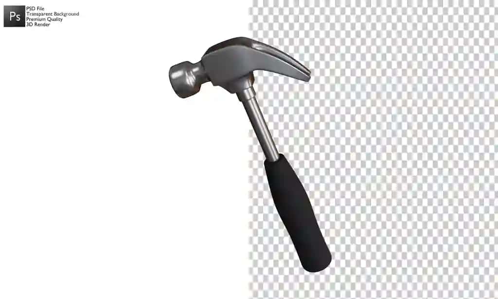 3D bolg'a dizayni izolyatsiya qilingan oq rangda | 3d hammer design isolated white