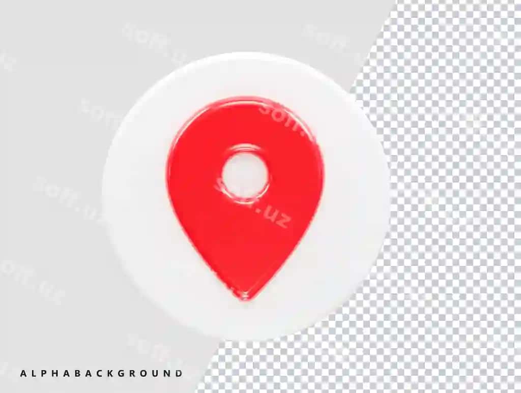 Joylashuv belgisi 3D renderlash vektori | Location icon 3d rendering vector