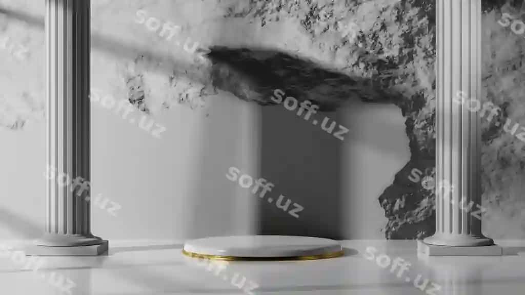 3d rendering minimal luks stoyka oq orqa fonda | 3d rendering minimal luxury podium white background