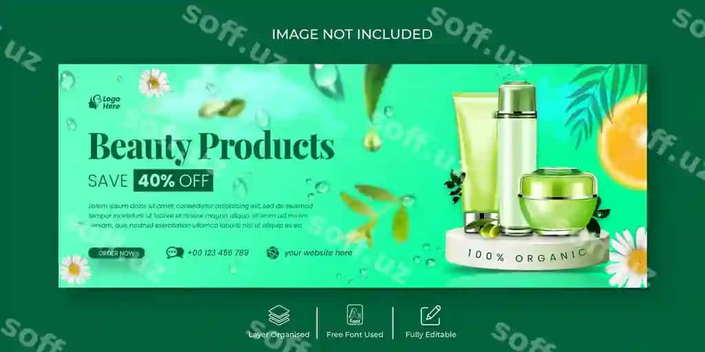 Spa go'zalik salon Facebook cover ijtimoiy tarmoqlar banner shablon dizayni | Spa beauty salon facebook cover social media banner template design