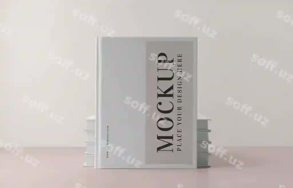 Minimal mockup kitob tarkibi | Minimal mock up book composition