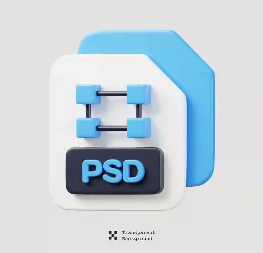 Psd fayl hujjat fayl turi belgisi fayllar format hujjat tushunchasi 3d | Psd file document file type icon files format document concept 3d