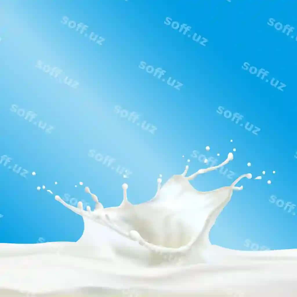 Abstrakt realistik sut damlasi sprashotlar bilan ajraltirilgan | Abstract realistic milk drop with splashes isolated