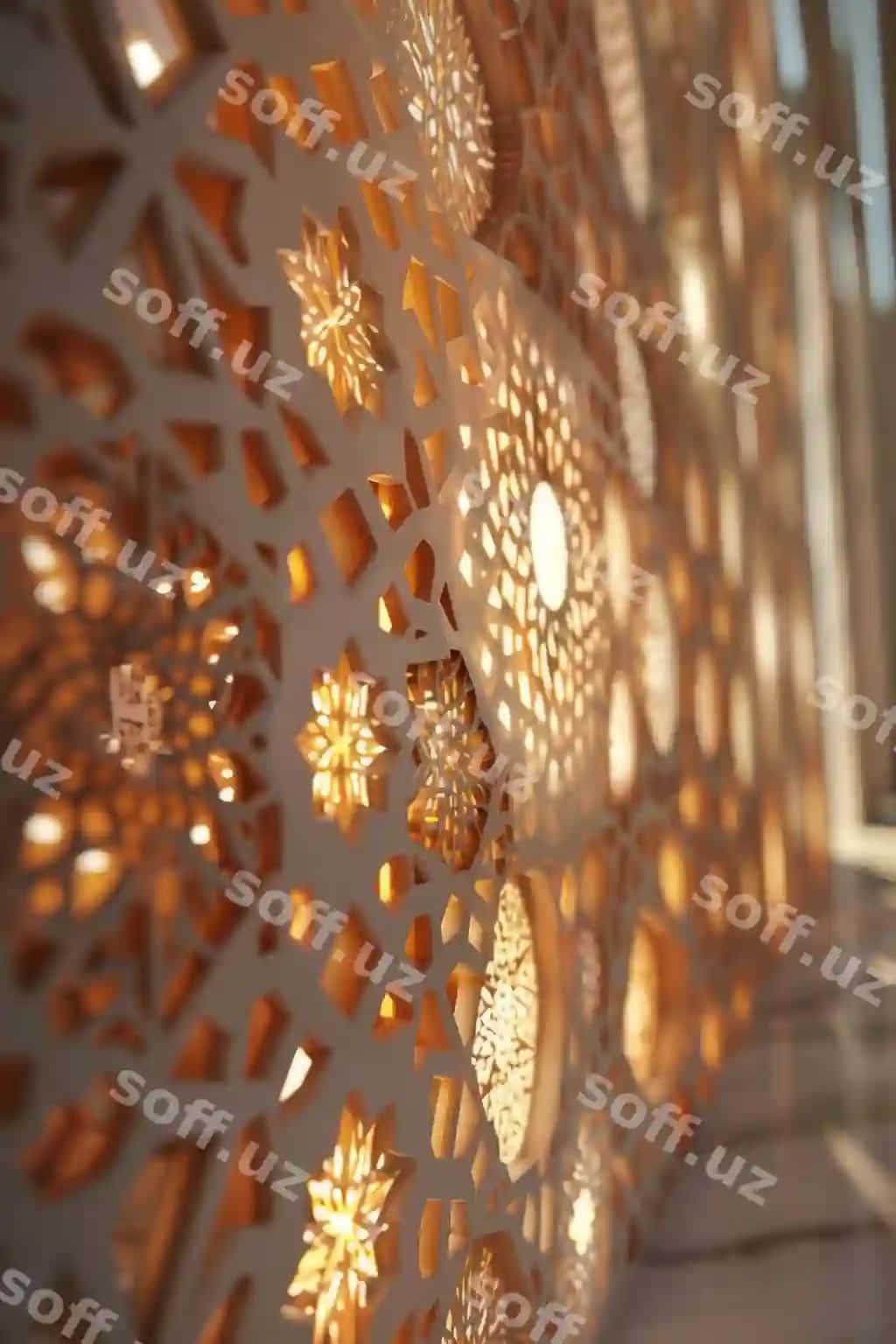 Dinamik 3d animatsiya Islomiy naqshlar rivojlanuvchi oqib olinuvchi | Dynamic 3d animation islamic patterns evolving transforming