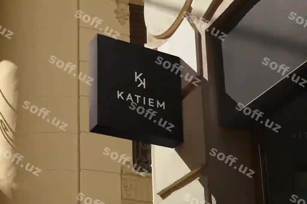 Logotip mockup zamonaviy hashamat qora belgi | Logo mockup modern luxury black sign