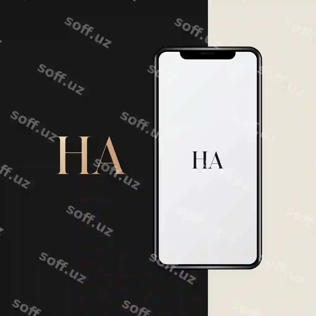 Ha logo dizayni vektor rasm | Ha logo design vector image