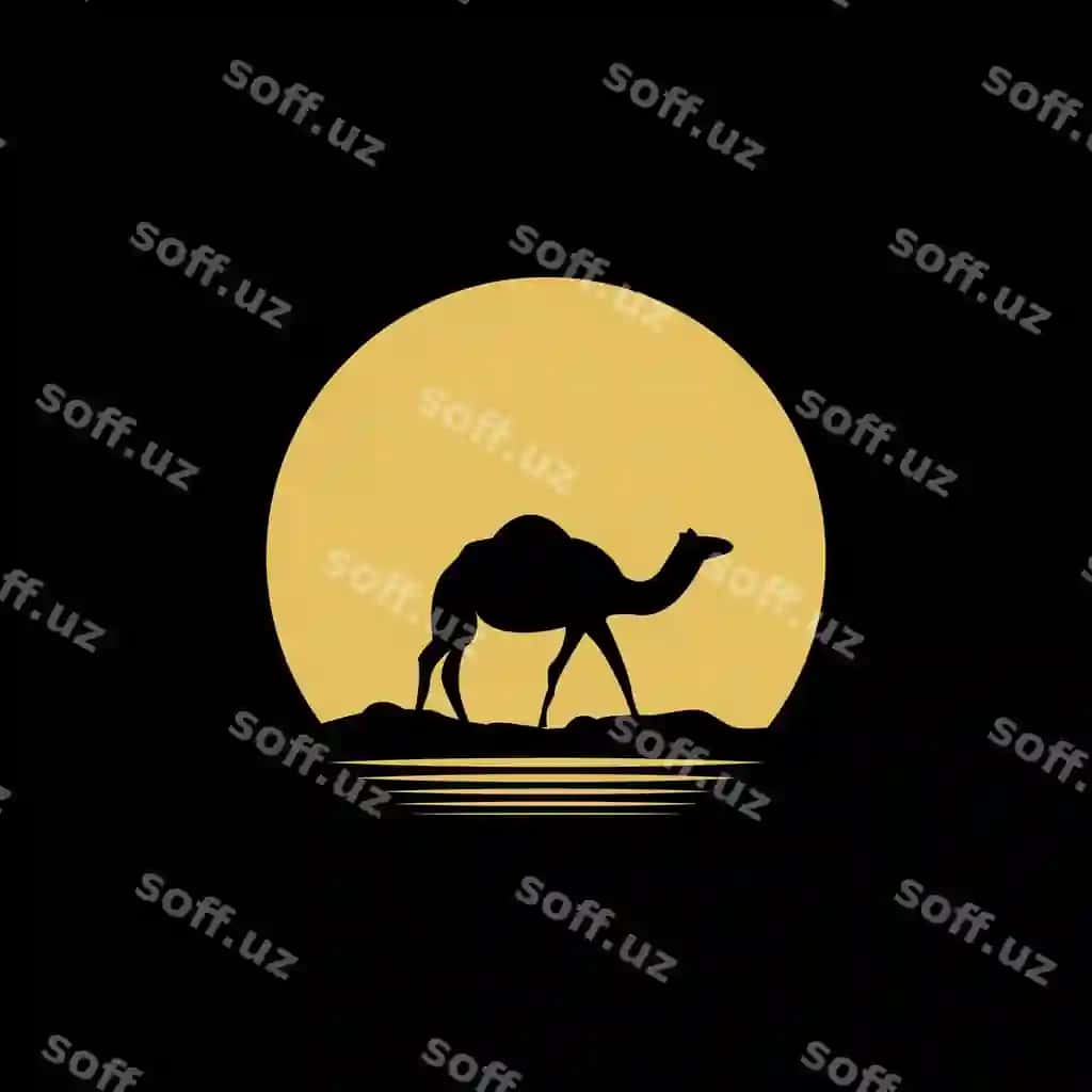 Delem ikon vektor illustratsiyasi | Camel icon vector illustration