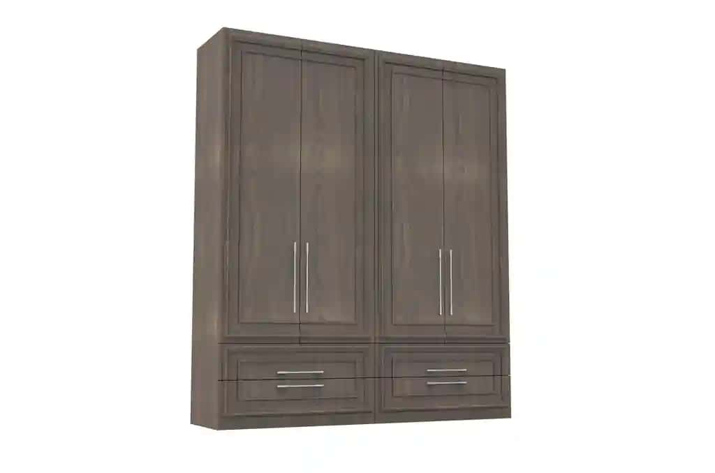 Yog'och shkafi izolyatsiya qilingan oq fonda mebel to'plami | Wooden cabinet isolated white background furniture collection