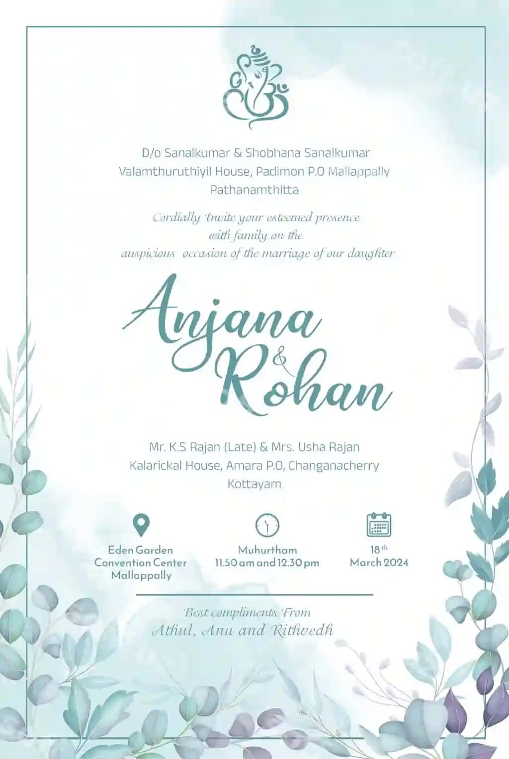 To'y taklifnomasi | Wedding invitaion