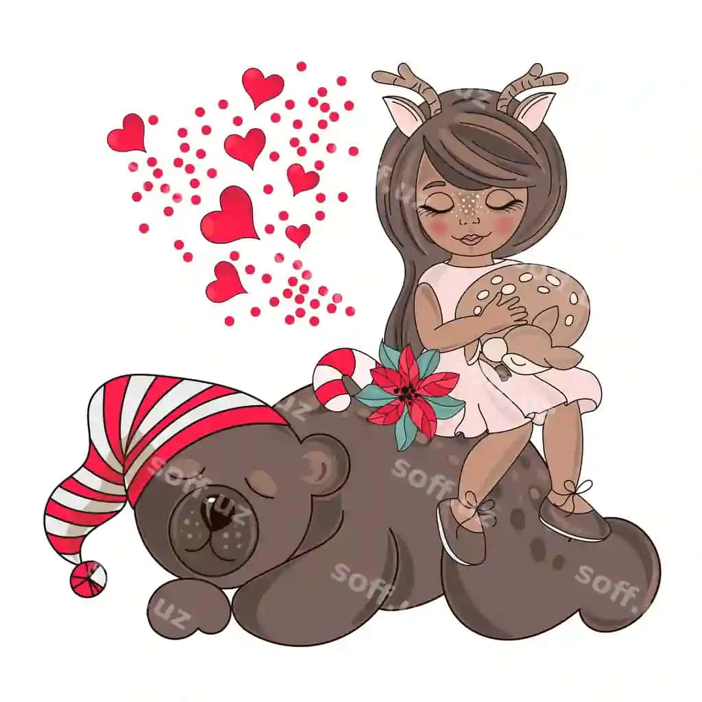 Rojdestvo muborak rangli vektor illustratsiya komplekti | Merry christmas color vector illustration set