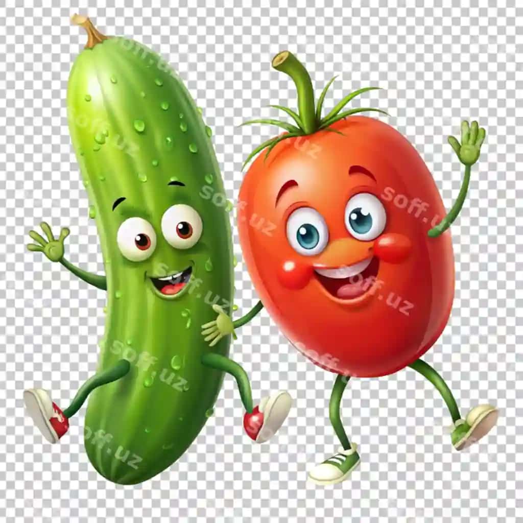Multfilm sabzavotlari bir-biri bilan gaplashmoqda | Cartoon vegetables talking each other