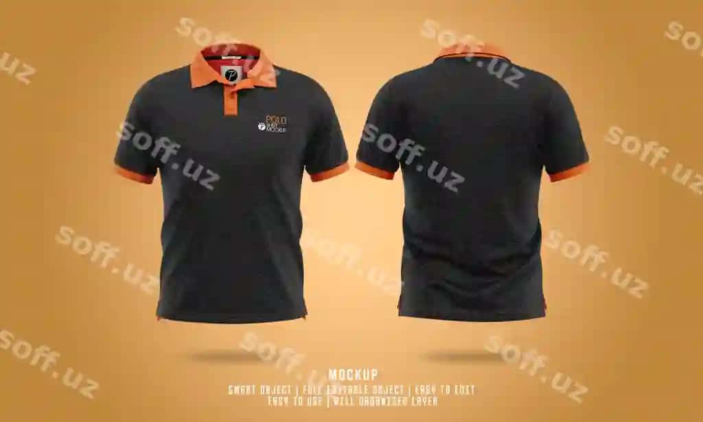To'liq tahrirlanadigan Polo ko'ylak maketi | Polo shirt mockup full editable