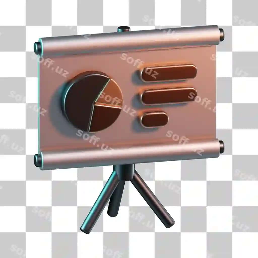 Infografika prezentatsiyasi 3d ikonka | Infographic presentation 3d icon