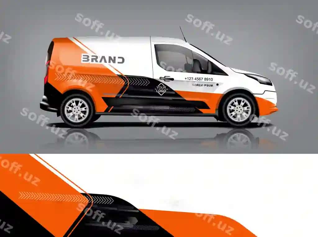 Van oʻrami dizayni oʻrami stiker dekal dizayn kompaniyasi vektor formati | Van wrap design wrap sticker decal design company vector format