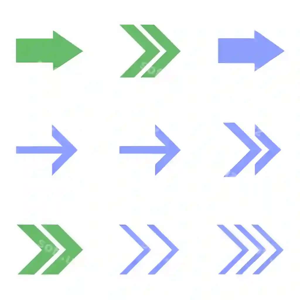 Oq fonda yashil strelkalar oʻngga qaragan | White background with green arrows pointing right