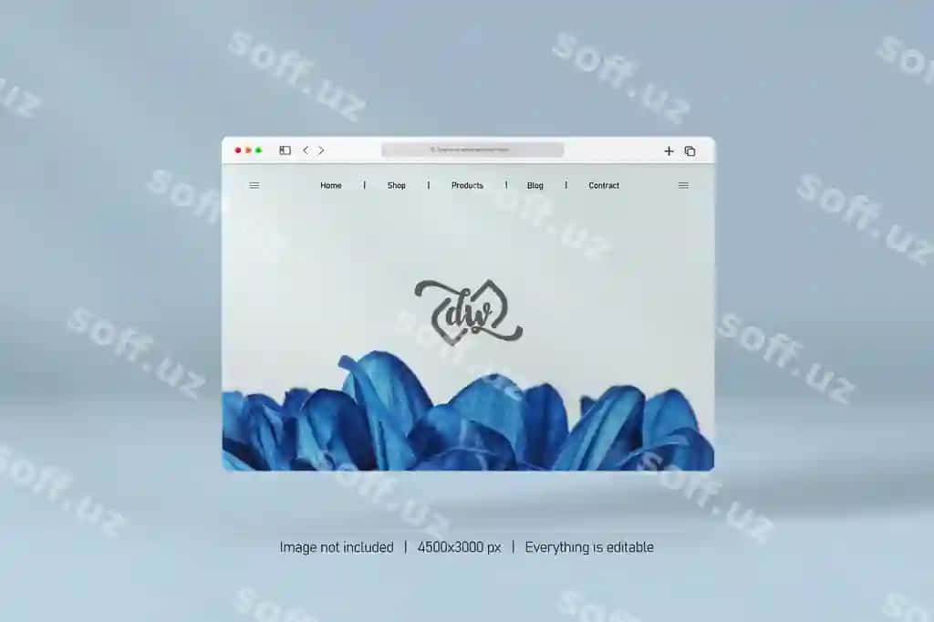 Veb-sayt prezentatsiya namunasi ajraltirilgan | Website presentation mockup isolated