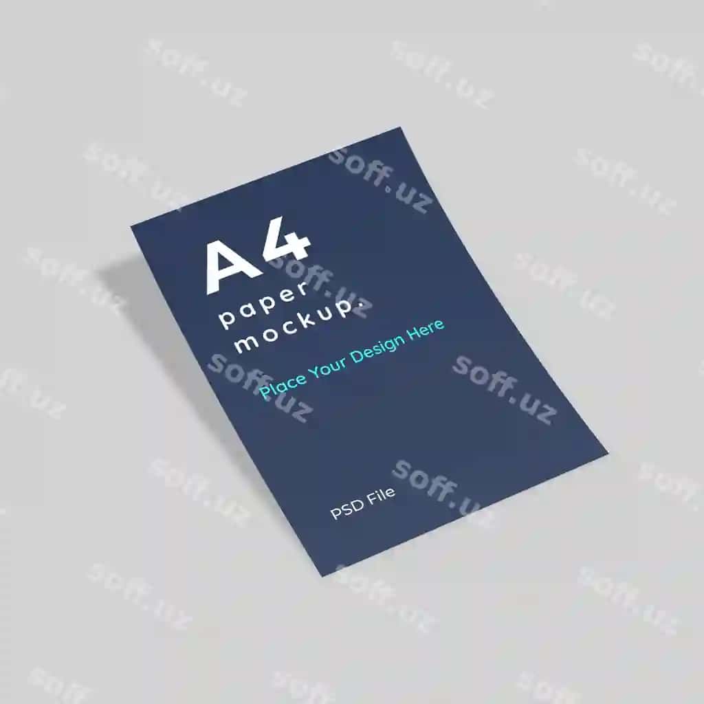 A4 varaq o'lchami flyer leaflet mockup | A4 paper size flyer leaflet mockup