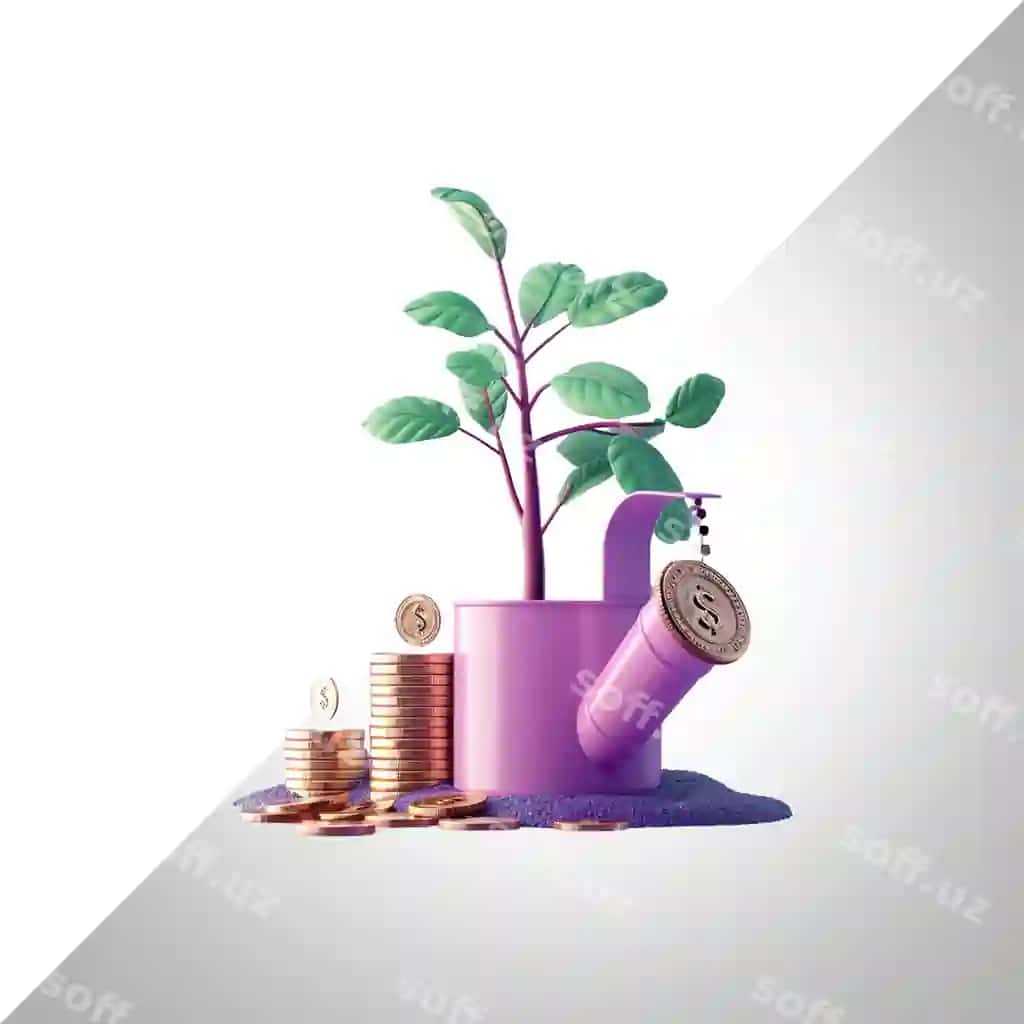 Suv qozon kartun minimal moliyaviy ajraltirilgan oq fonda | Watering can cartoon minimal showing financial isolated white background