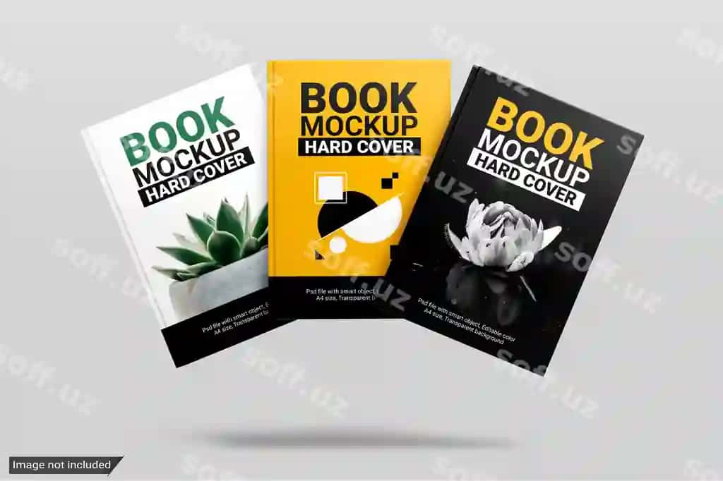 Kitob namunasi qattiq jild | Book mockup hard cover